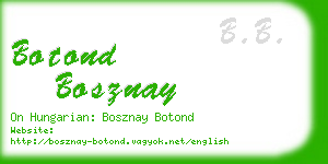 botond bosznay business card